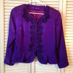 Retro silk suit jacket